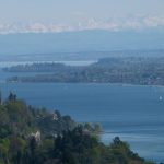 Es ist ein Traum hier sitzen mit Sicht auf Mainau und Alpen